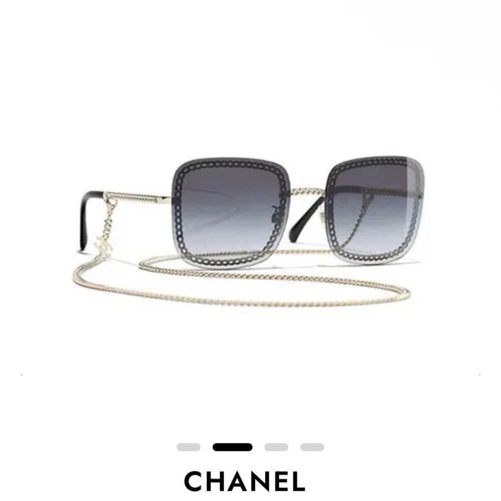 Chanel Sunglasses with Chain and Black Case - Picture 5 of 7